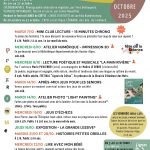 Programme d’octobre Médiathèque