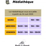 Horaires Médiathèque