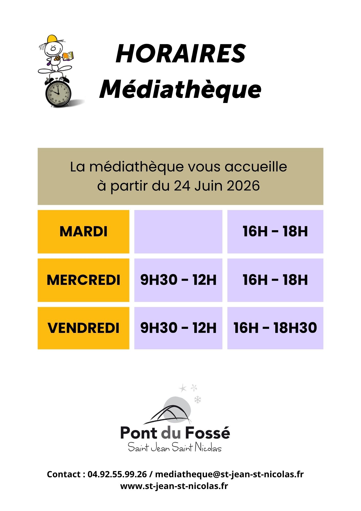 You are currently viewing Horaires Médiathèque