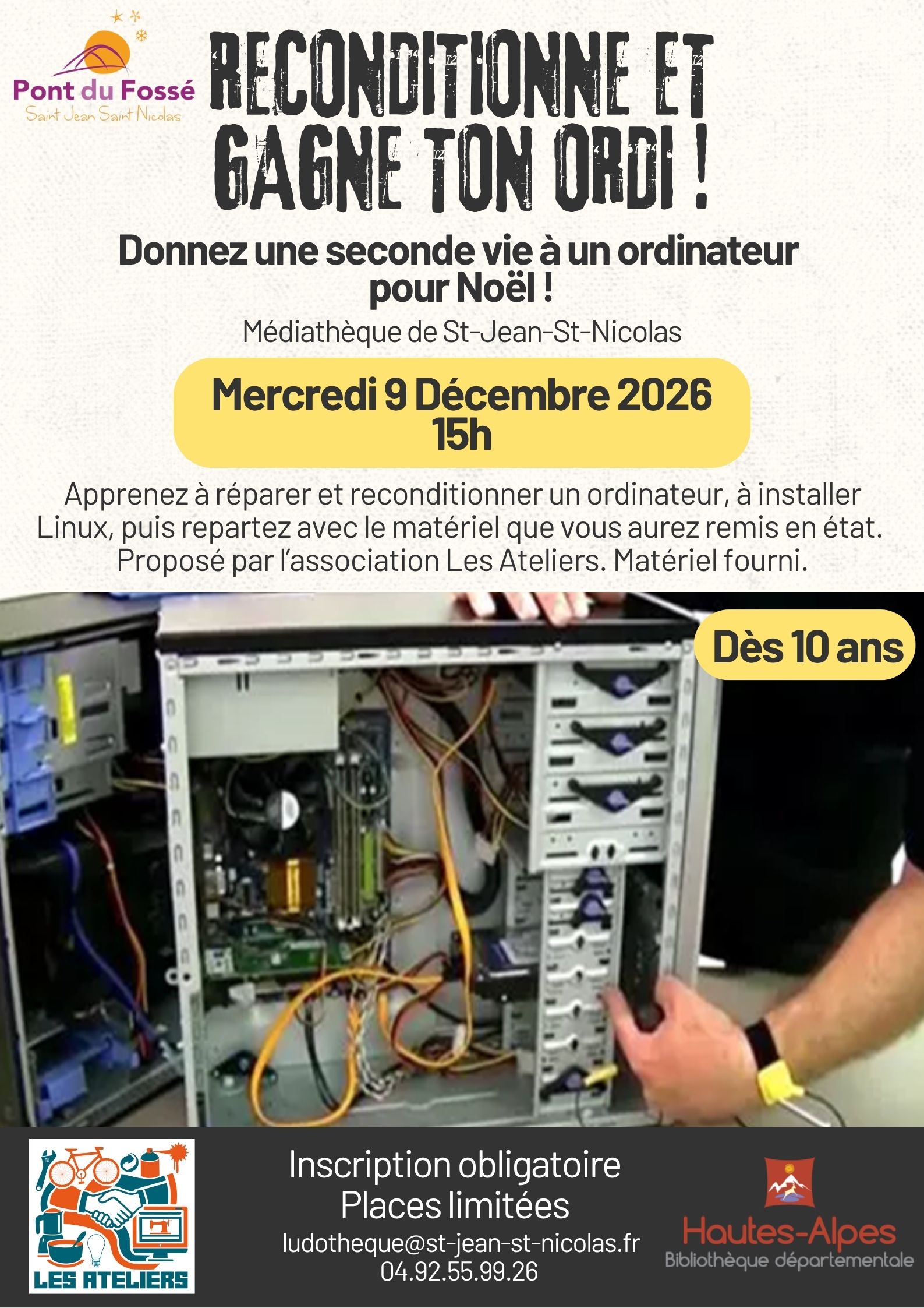 Lire la suite à propos de l’article Reconditionnez un ordinateur et repartez avec !